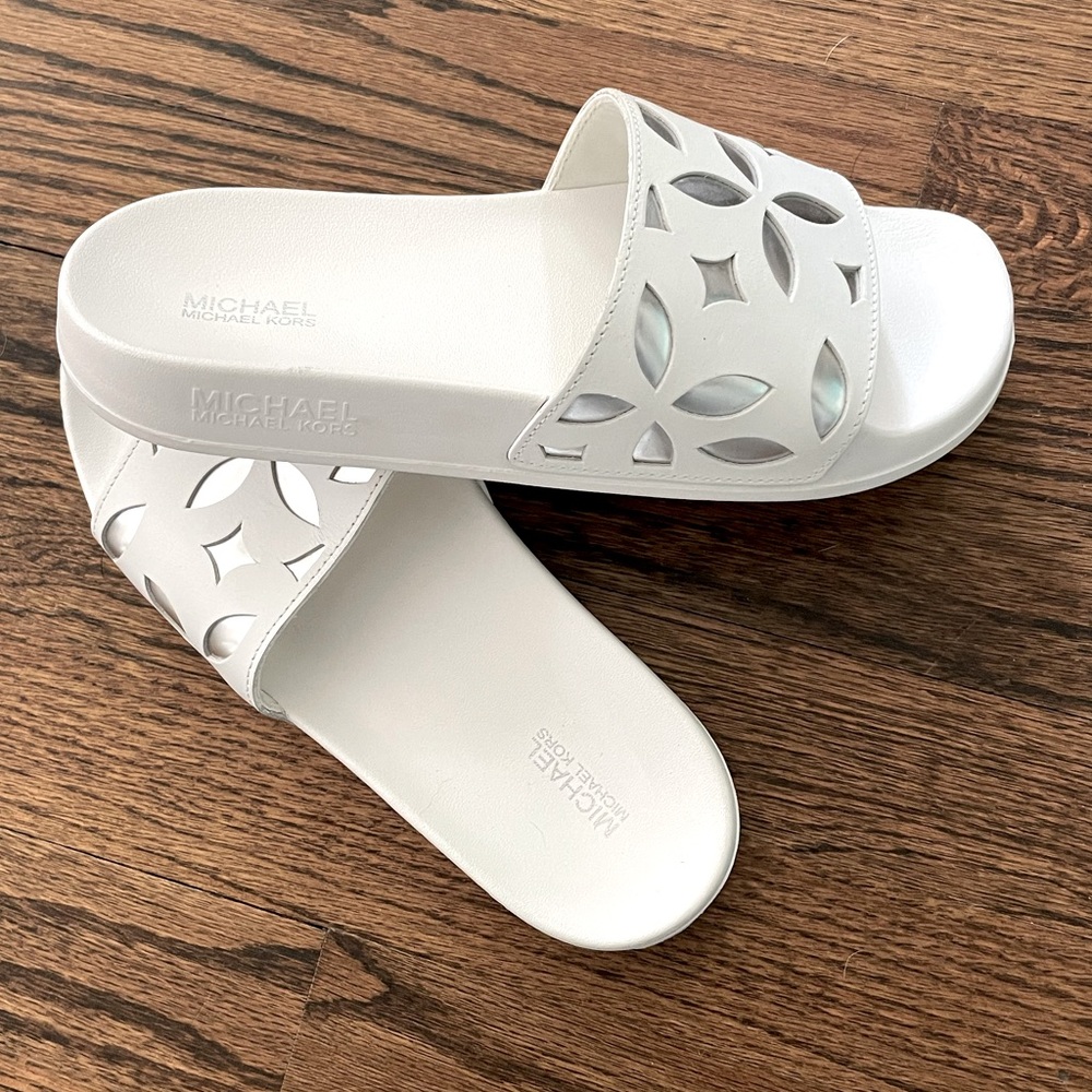 Michael KORS White Slides